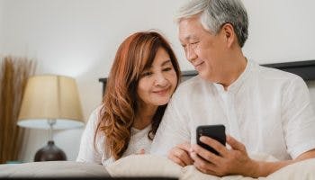 Ageing Asian senior couple