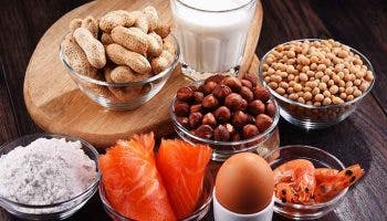 Foods that often cause allergies or intolerances including milk, peanuts, tree nuts, soybean, fish, shellfish, and eggs