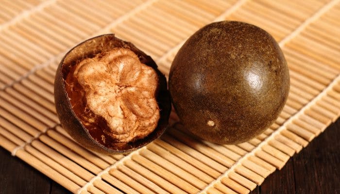 Close up of Monkfruit Luo Han Guo TCM Herb
